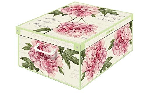 Collection Peonie, Caja de almacenaje en Carton, Montaje facil 50 x 39 x 24 cm, 50x39x24 cm