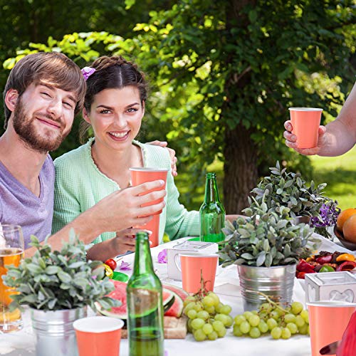 Colmanda Vajilla Fiesta Oro Rosa, 42 Piezas Vajilla de Oro Rosa Plato Servilletas Tazas Pajitas, Cubiertos Oro Rosa para Fiestas Bodas Cumpleaños Aniversarios - 8 Invitados