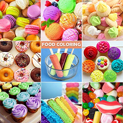 Colorante Alimentario Liquido Food Dye Coloring Set 16x11ml, Alta Concentración Líquido Set Para los Bebidas,Reposteria,Pasteles Alimentoss y Sime Colorear-16 Colores