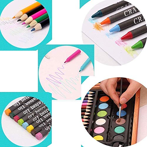 Colorear conjunto del arte de la pintura Kits Niños Artes acuarela herramienta Pincel de dibujo recargable agua Plumas Acuarela Pintura Conjunto de lápiz y Tableros Doodle del garabato (Color: Marrón,