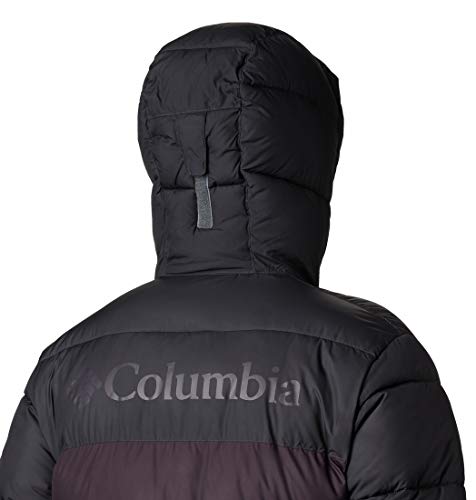 Columbia Pike Lake Chaqueta con Capucha, Hombre, Morado, Negro (Dark Purple, Shark), S