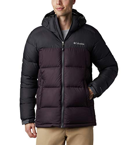 Columbia Pike Lake Chaqueta con Capucha, Hombre, Morado, Negro (Dark Purple, Shark), S