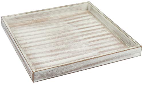 com-four® Bandeja Decorativa de Madera de diseño Vintage. (01 Pieza - Tableta Rectangular)