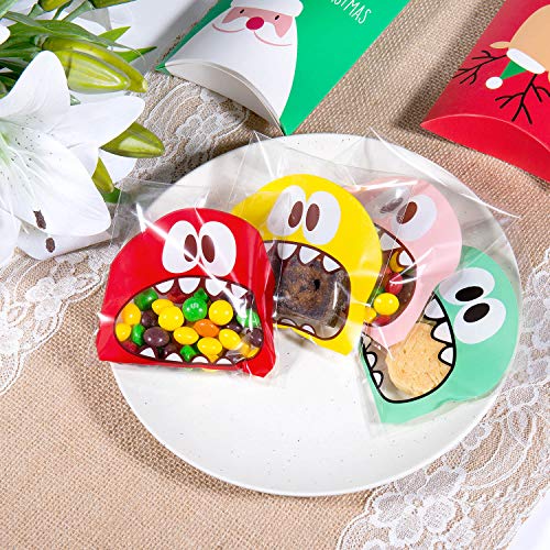 Comius Bolsa De Dulces, 400 Pcs Bolsitas Caramelos Plástico Celofán Autoadhesivas Bolsas Galletas Para Regalo Dulces Fiesta Navidad Cumpleaños DIY Regalo Bolsa (10 Centimeter × 10 Centimeter)