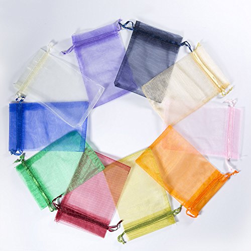 Comius Bolsitas de Tela para Regalos, 100 Piezas Multicolor Bolsas de Organza de Regalo para Boda Favores y Joyas (10 * 15cm)