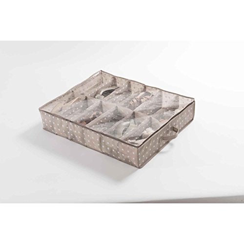 Compactor Funda de Almacenaje para Debajo de la Cama Antipolvo para Calzado, Marrón Rivoli, Polipropileno y EVA, 76 x 60 x H. 15 cm, RAN4481_Brown, Non Woven 75G + Peva, aplicable