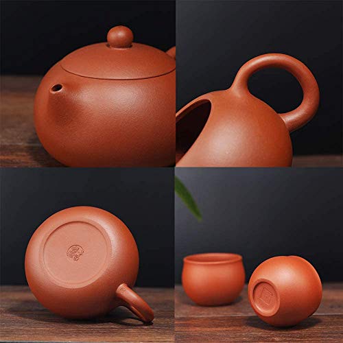 COMPY - Tetera de cerámica Xishi de Gran Capacidad con Juego de 2 Tazas de té, Juego de té Zisha Hecho a Mano, 10 oz / 300 ml