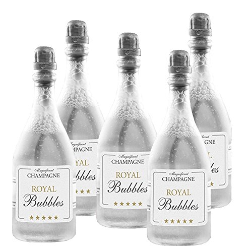 Conjunto de 24 botellas de champán para pompas de jabón para invitados de boda