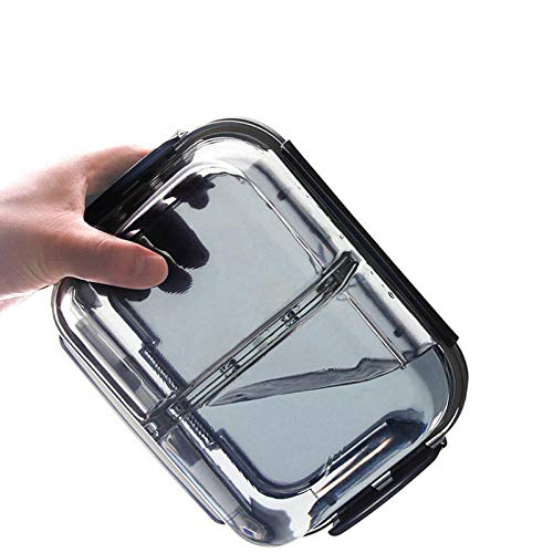 Conjunto hermético de almacenamiento de alimentos Conjunto de recipientes de harina de cereal con encimeras de cocina Los mejores recipientes transparentes con tapas nuevas y duraderas Negro 1050 ml