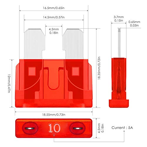 Conpro 150pcs Mini Fusibles Coche + 150pcs Fusibles Coche Mediano - 11 Especificaciones Fusible Coche: 2A 3A 5A 7.5A 10A 15A 20A 25A 30A 35A 40A, con un Pequeño Clip para Reemplazo de Fusibles