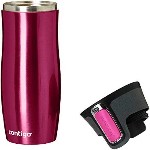 Contigo 1000-0016 - West Loop Vaso Térmico, color frambuesa, 470 ml, con logo