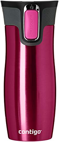 Contigo 1000-0016 - West Loop Vaso Térmico, color frambuesa, 470 ml, con logo