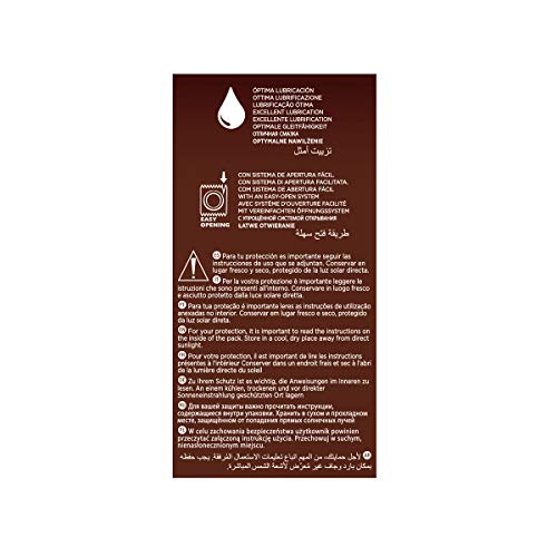 Control Chocolate - Caja de condones con aroma y sabor a chocolate, lubricados de color marrón, perfecta adaptabilidad, sexo seguro, 24 unidades