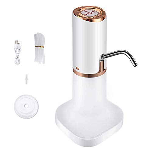 Conveniente Nuevo Dispensador de Agua Eléctrico Carga USB Bomba de Agua Potable Automática Inalámbrico Dispensador de Agua para Hogar, Oficina, Escuela,Camping Salud (Color : Gold)