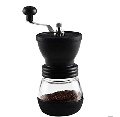 Cooko Molinillo de café manual, Mini Molino de Café Profesional Molinillo de Manivela con Rebabas de Cerámica para Café Espresso