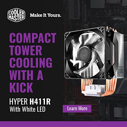 Cooler Master Hyper H411R - Ventilador CPU Cooler Aire, Color Negro