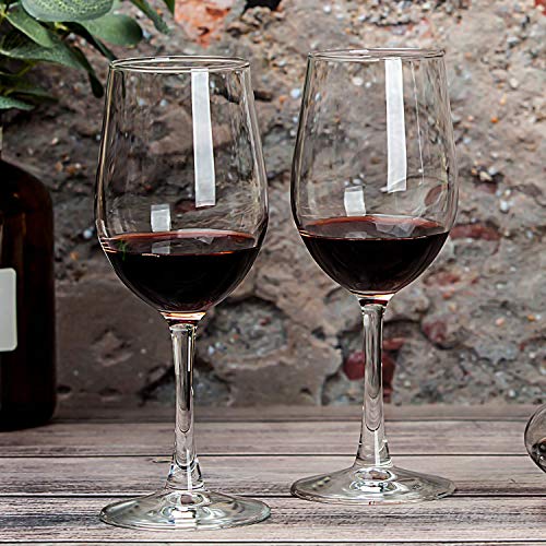 Copas de vino multiusos [juego de 8, 12 onzas] sin plomo, clásico