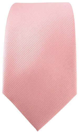 Corbata de diseño TigerTie de un solo color, estructura Rips rosa altrosa