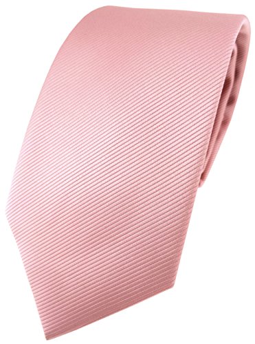 Corbata de diseño TigerTie de un solo color, estructura Rips rosa altrosa