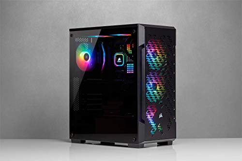 Corsair iCUE 220T RGB Airflow, Semi-torre ATX Gaming con Cristal Templado Chasis - Negro