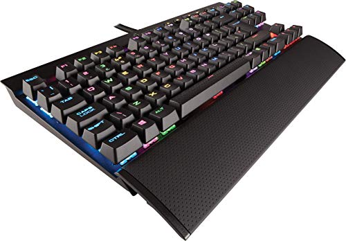 Corsair K65 Lux RGB Teclado Mecánico Gaming, Cherry MX Red, Lineal y Rápido, Retroiluminación Multicolor LED RGB, Estructura de Aluminio Anodizado, QWERTY Español, Color Negro