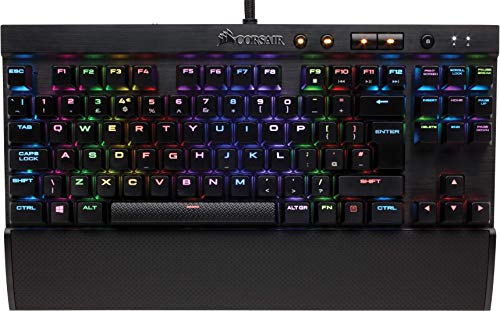 Corsair K65 Lux RGB Teclado Mecánico Gaming, Cherry MX Red, Lineal y Rápido, Retroiluminación Multicolor LED RGB, Estructura de Aluminio Anodizado, QWERTY Español, Color Negro