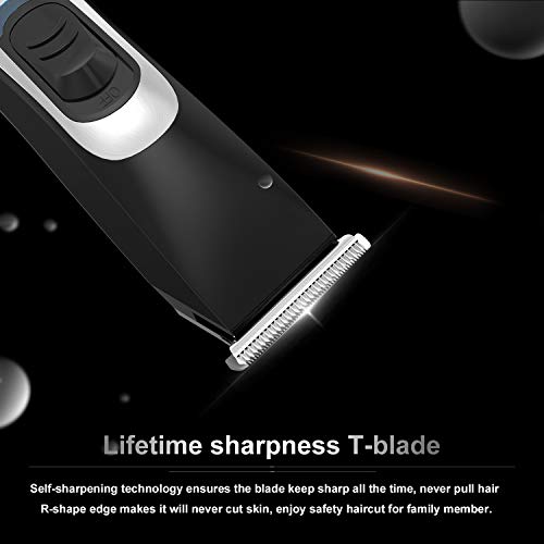 Cortapelos Profesional Hombre, Máquina Cortar Pelo Inalámbrico, Recortadora de Cabello para Hombres, Recortador Pelo Barba Eléctrica IPX7 Impermeable USB Recargable