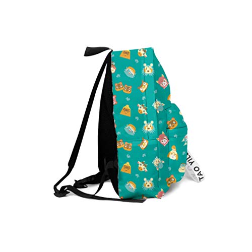 Coslive Animal Crossing Mochila Anime Cosplay Traje Bolsa Accesorios Nueva Hoja Impresión Viaje Schoolbag Casual Daypacks para Adolescente, azul (Azul) - D002-C18B-00-K100-BD