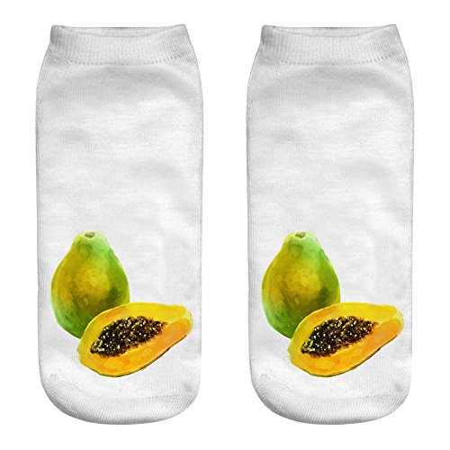 COZOCO Calcetines De Algodón Casuales Lindos Calcetines De Frutas 3d Calcetines Calcetines Calcetines Deportivos (una talla, H)