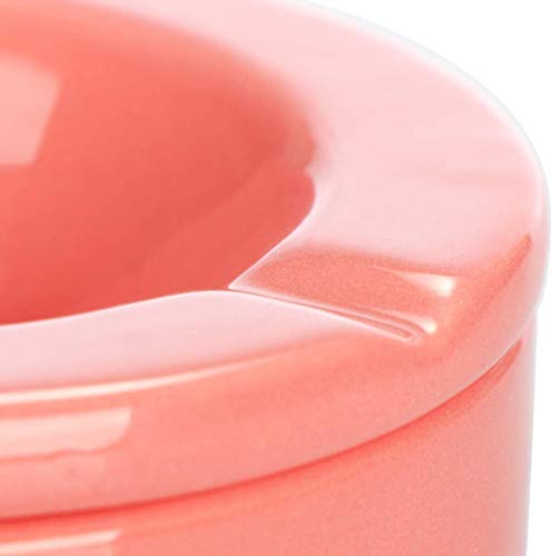Cranky Orange – Cenicero de fino Dolomit cerámica, cenicero con tapa extraíble 11,5 x 6 cm (turquesa morado rosa), turquesa morado y rosa