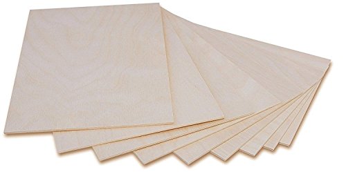 Creative Deco 10 x A3 Tablero Contrachapado | 420 x 300 x 3 mm (+/- 0.5mm) | Madera Maciza Abedul para Bricolaje, Manualidades | Ideal para Pirograbado, Corte por Laser, CNC Router, Modelado, Calado