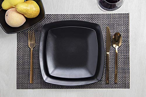 Creative Tops Schwarz Dinner Set, Ceramic, Negro, 12-Piece