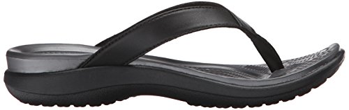 Crocs Capri V Flip, Chanclas para Mujer, Negro (Black/Graphite), 39/40 EU