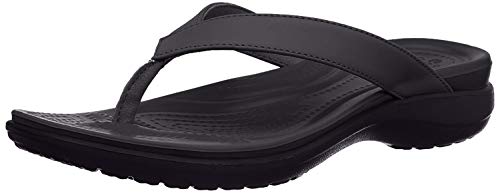 Crocs Capri V Flip, Chanclas para Mujer, Negro (Black/Graphite), 39/40 EU