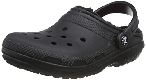 Crocs Classic Lined Clog, Zuecos Unisex Adulto, Negro (Black/Black), 46/47 EU