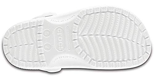 Crocs Classic U, Zuecos con Correa Trasera Unisex Adulto, White, 38/39 EU