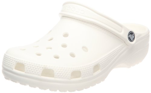 Crocs Classic U, Zuecos con Correa Trasera Unisex Adulto, White, 38/39 EU