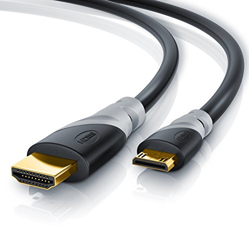 CSL - 2m Metros Cable Mini HDMI 1.4a 2.0 Alta Velocidad con AUTÉNTICA compatibilidad 3D y Ethernet - Apto para Full HD Ultra HD HD Ready 3D - 1080p 2160p 4k