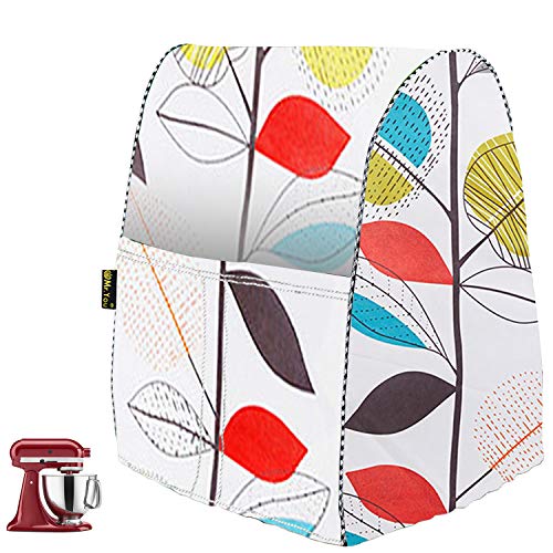 Cubierta de Mezclador,Mezclador Cubierta Funda protectora antimanchas para thermomix (Material de terciopelo，Hojas de colores)