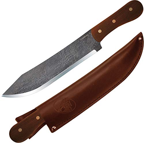 Cuchillo Condor Supervivencia Hudson Bay con Hoja de Acero Carbono 1075 de 21,3 cm y empuñadura de Madera de 12,4 cm 60009  para Caza, Supervivencia y Bushcraft + Portabotellas de Regalo