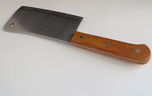Cuchillo de carnicero/Cocina hacha/Carne hacha 380 gramos. Con Mango De Madera Aprox. 28 cm de longitud