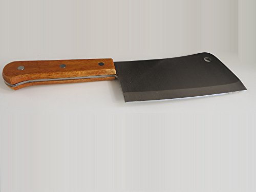 Cuchillo de carnicero/Cocina hacha/Carne hacha 380 gramos. Con Mango De Madera Aprox. 28 cm de longitud