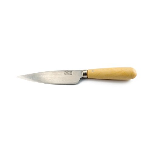 Cuchillo de Cocina PALLARES, Mango de Boj, Acero Carbono, 11cm. Hoja Ancha