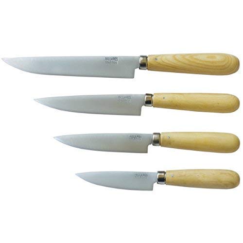 Cuchillo de Cocina PALLARES, Mango de Boj, Acero Carbono, 8cm.