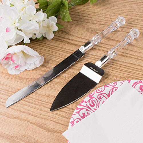 Cuchillo y servidor para tarta de boda, juego de cubiertos para servir pan, regalo para bodas, aniversarios, compromisos, fiestas de cumpleaños