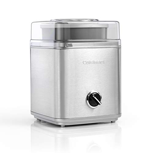 Cuisinart ICE30BCE Heladera 2 L, Helados cremosos, Sorbetes y Yogur Helado en Solo 25 Minutos, automático, fácil de Usar, Tapa Transparente, 35 W, 2 litros, Acero Inoxidable