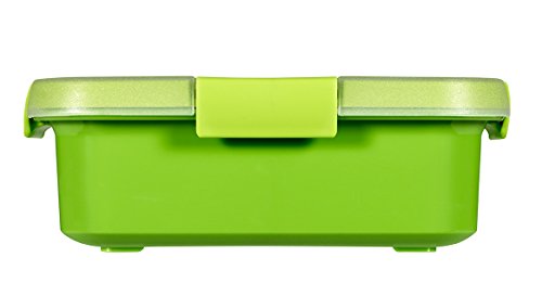 Curver - hermético Smart To Go Lunch Rectangular 1L. - Apto para Microondas, Lavavajillas y Congelador - Con Cubiertos - Color Verde Lima