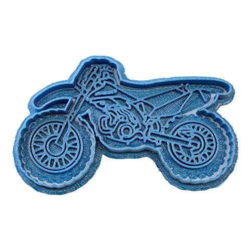 Cuticuter Moto Kawasaki Cortador de Galletas, Azul, 8x7x1.5 cm