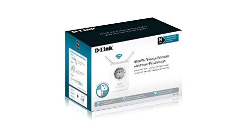 D-Link DAP-1365 - Repetidor WiFi N300 con Enchufe (1 Puerto LAN Ethernet RJ-45 10/100Mbps, 2 Antenas externas abatibles, Punto de Acceso, 802.11b/g/n, WPS, indicador LED de señal), Blanco