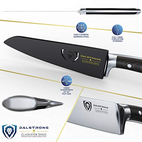 DALSTRONG Cuchillo de chef – Serie Gladiator – acero alemán de alto carbono – espiga completa